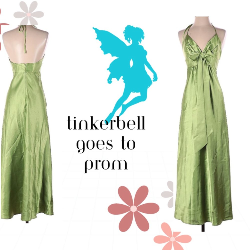 green dress
